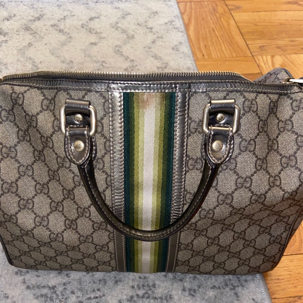 Authentic Gucci Coated Canvas Joy Boston Bag
